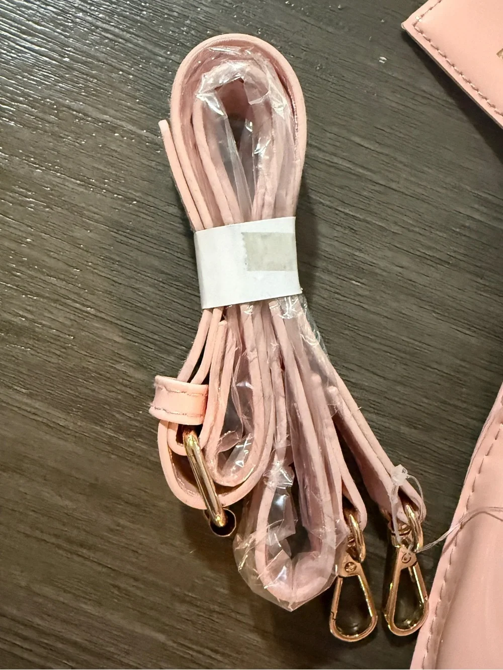 🛍 NWT 🛍 bebe Pink Patent Braided-Handle Satchel , WITH CARD HOLDER 🛍